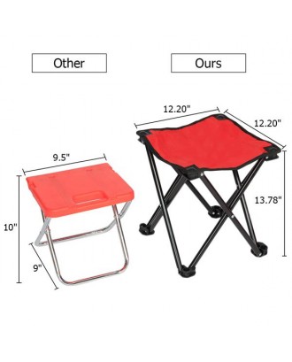 Outdoor Picnic Foldable Multi-function Rolling Cooler Upgraded Stool Red