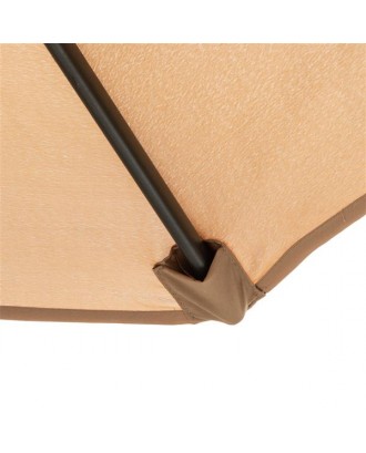 2.7M Hand-cranking Style Waterproof Folding Sunshade Tawny