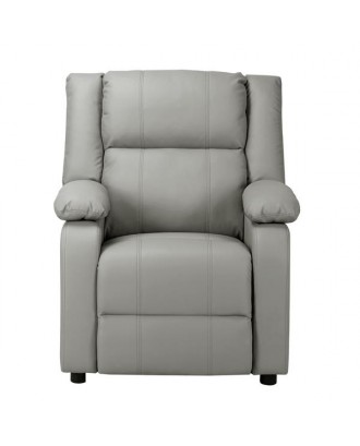 Single sofa PU leather gray