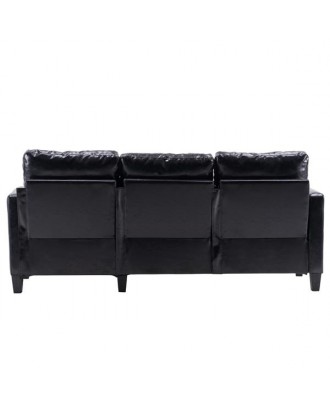PU Combination Sofa Black
