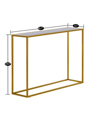 Marble Minimalist Porch Table [106x28x76cm] White