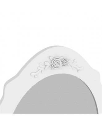 Modern Concise 4-Drawer 360-Degree Rotation Removable Mirror Dresser White