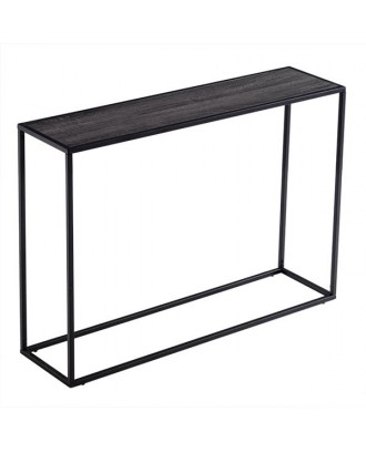 [US-W](106 x 28 x 76)cm Grey Wood Grain Simple Single Layer Console Table