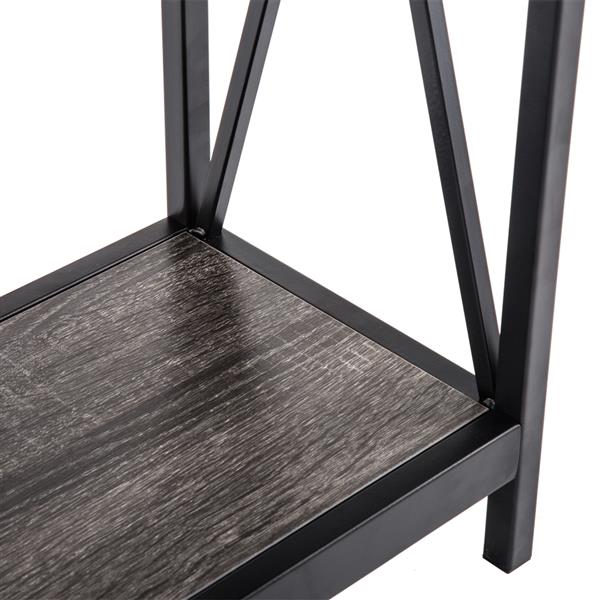 Cross Iron Frame Porch Triamine Board Table Sofa Side Grain Side Table Console 